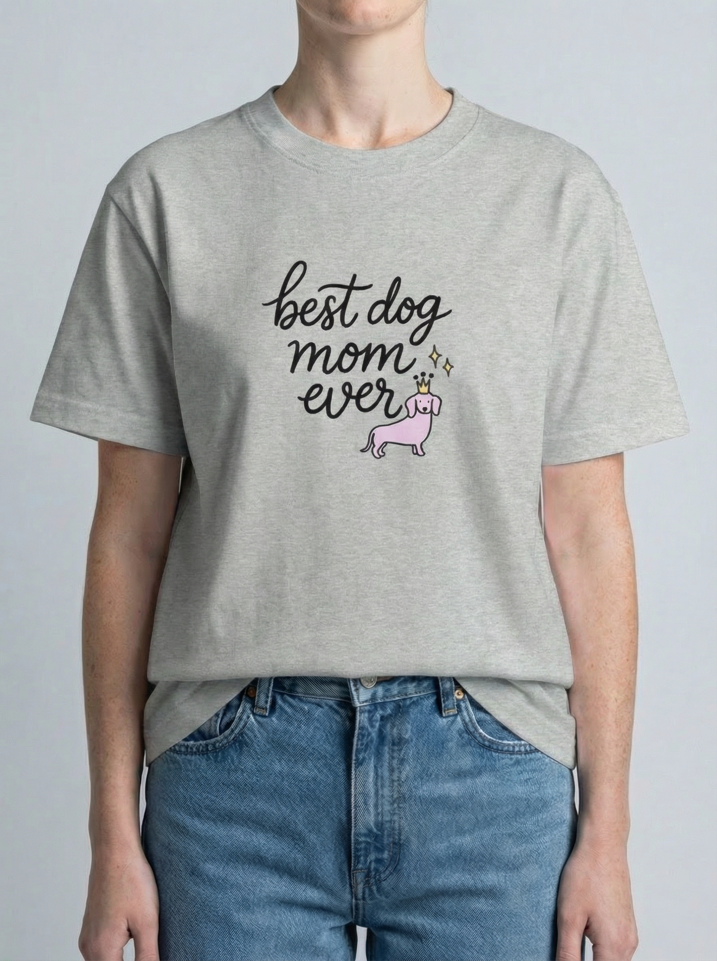 Crowned Pup Tee — Dog Mom