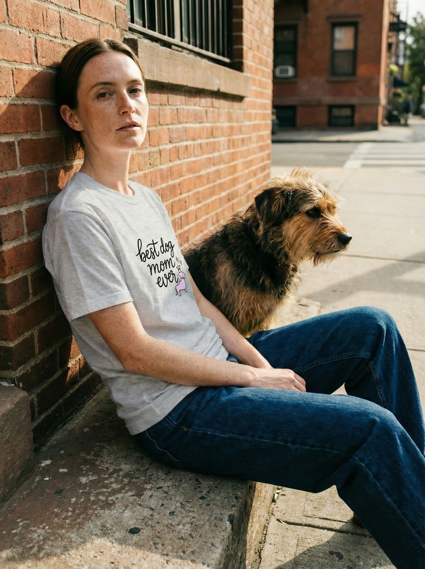 Crowned Pup Tee — Dog Mom