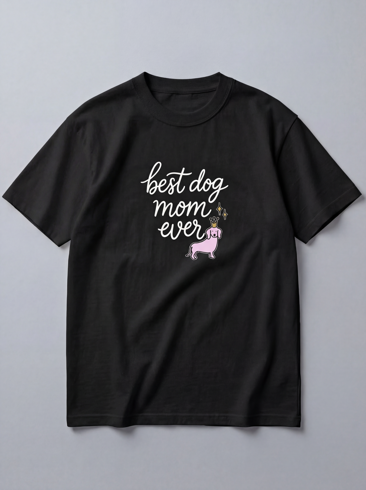 Crowned Pup Tee — Dog Mom