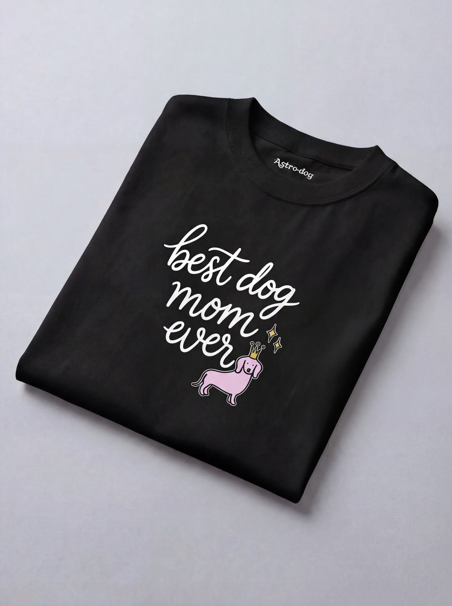 Crowned Pup Tee — Dog Mom