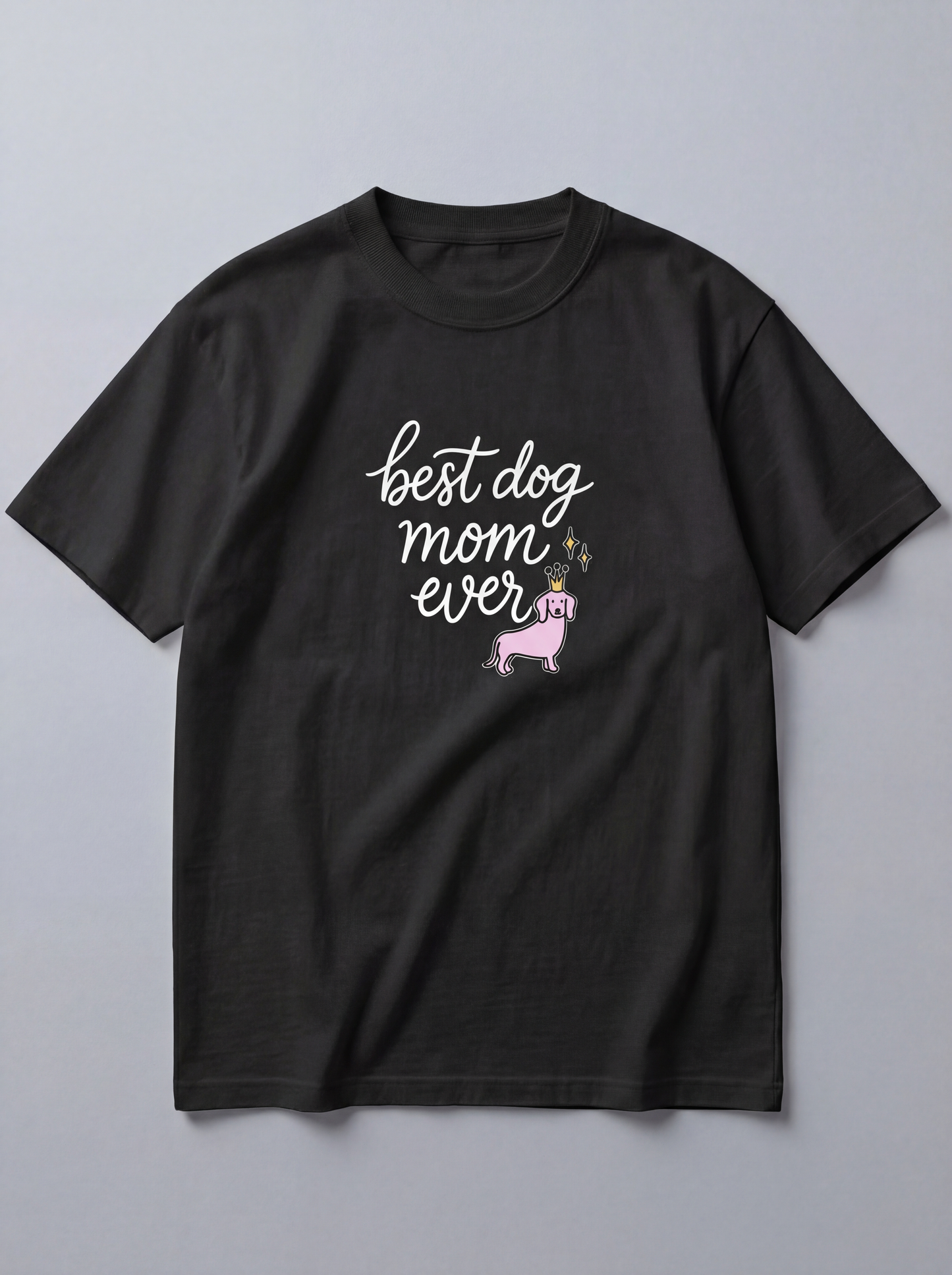 Crowned Pup Tee — Dog Mom