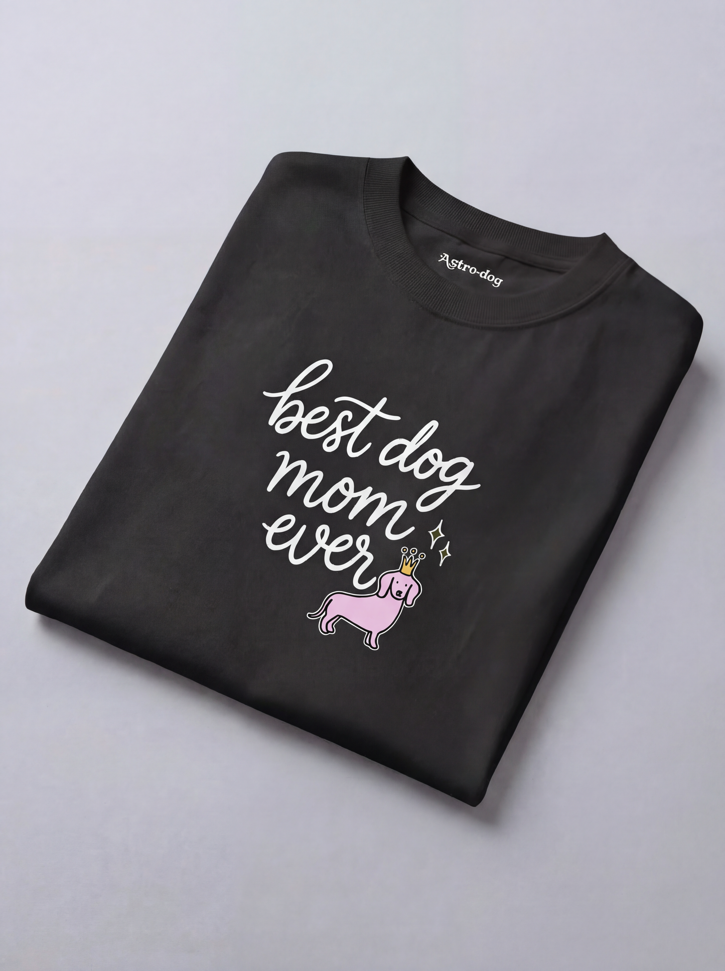 Crowned Pup Tee — Dog Mom