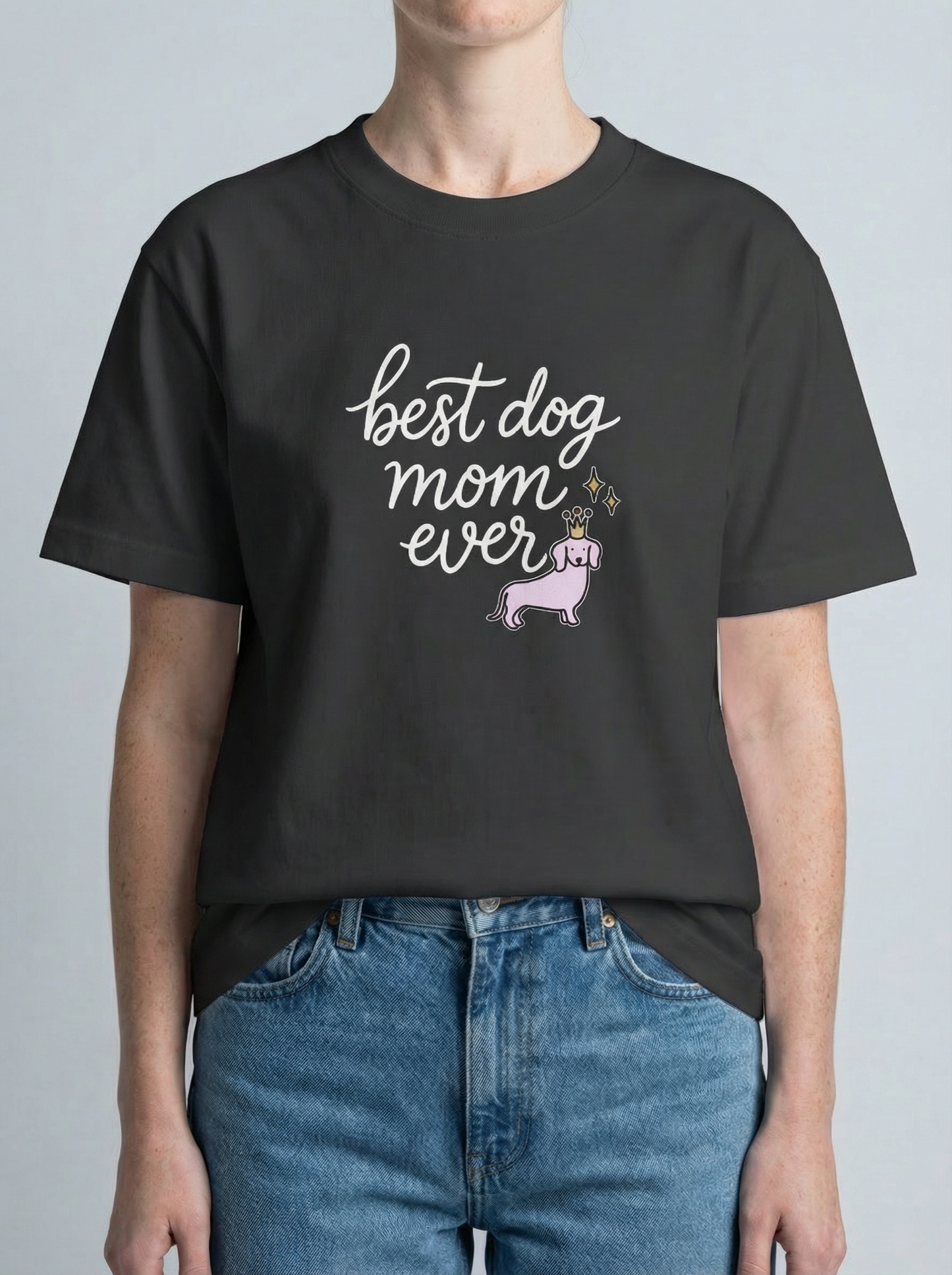 Crowned Pup Tee — Dog Mom
