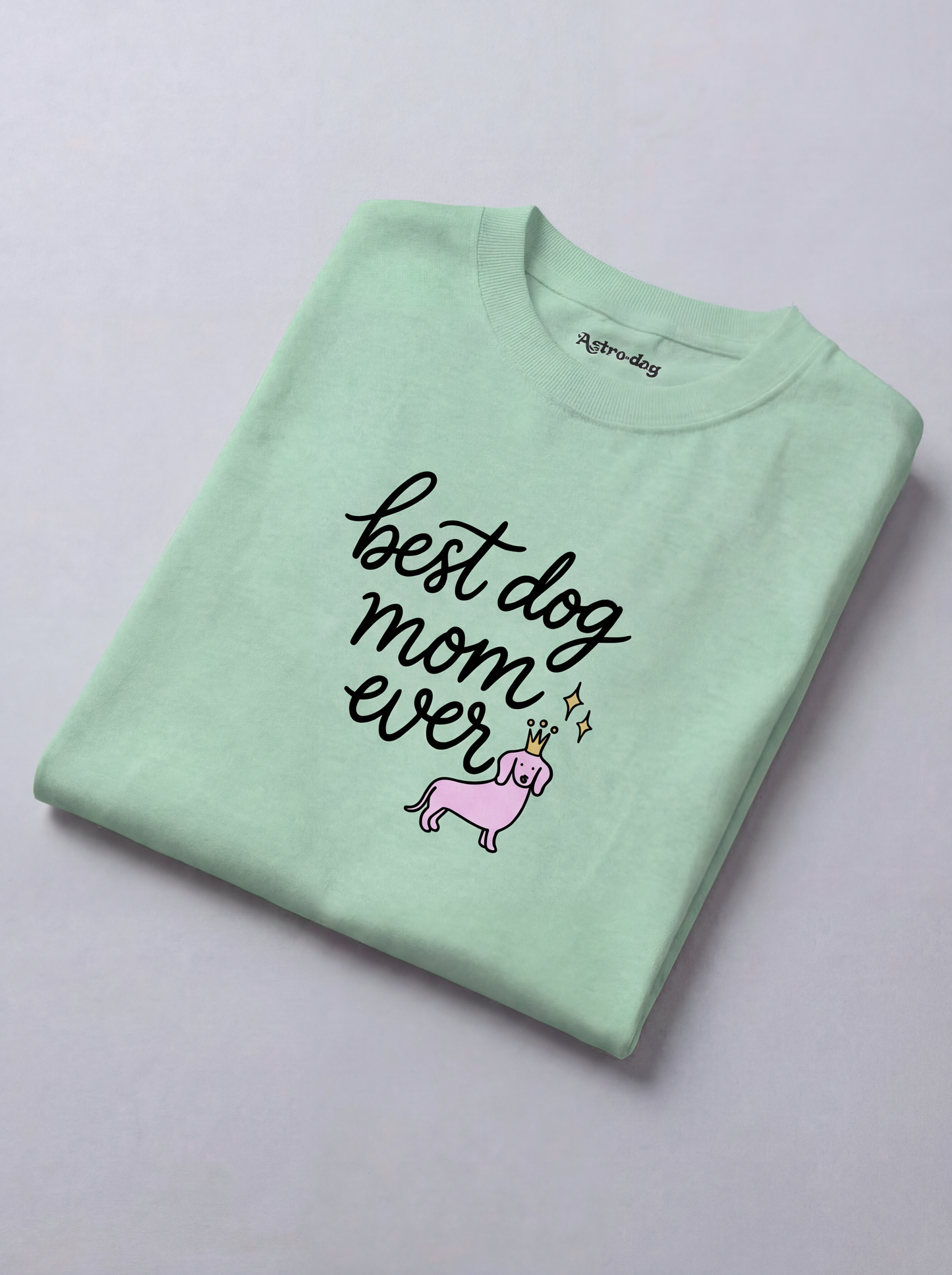 Crowned Pup Tee — Dog Mom