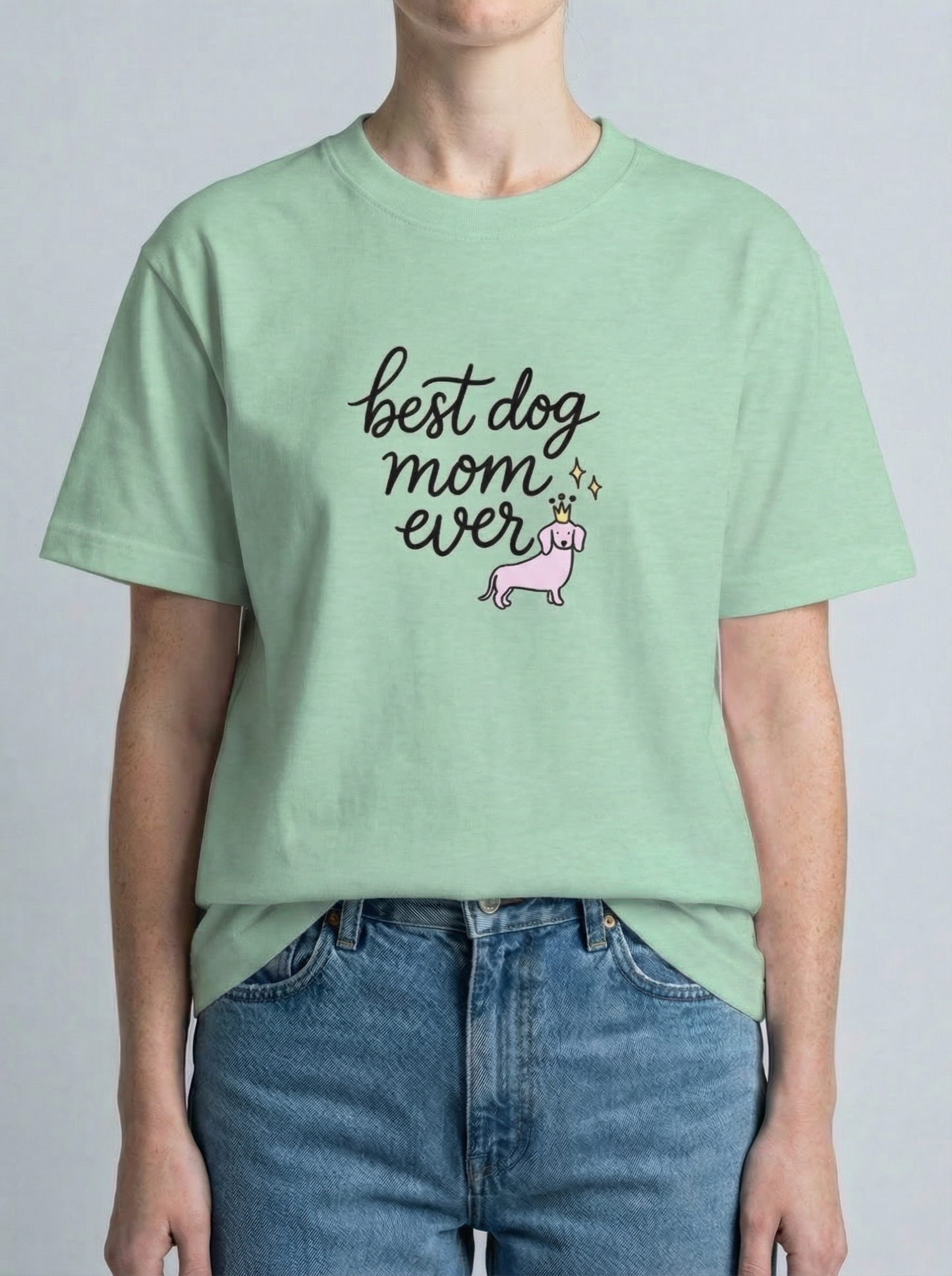 Crowned Pup Tee — Dog Mom