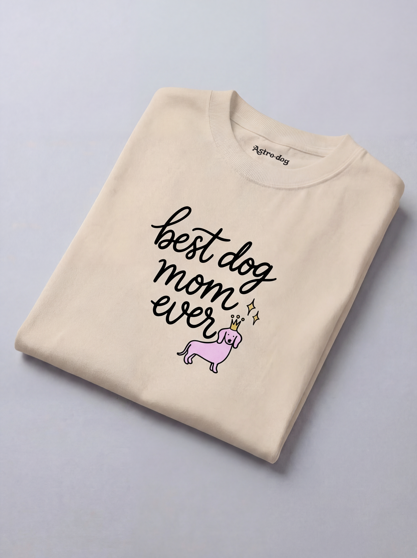 Crowned Pup Tee — Dog Mom