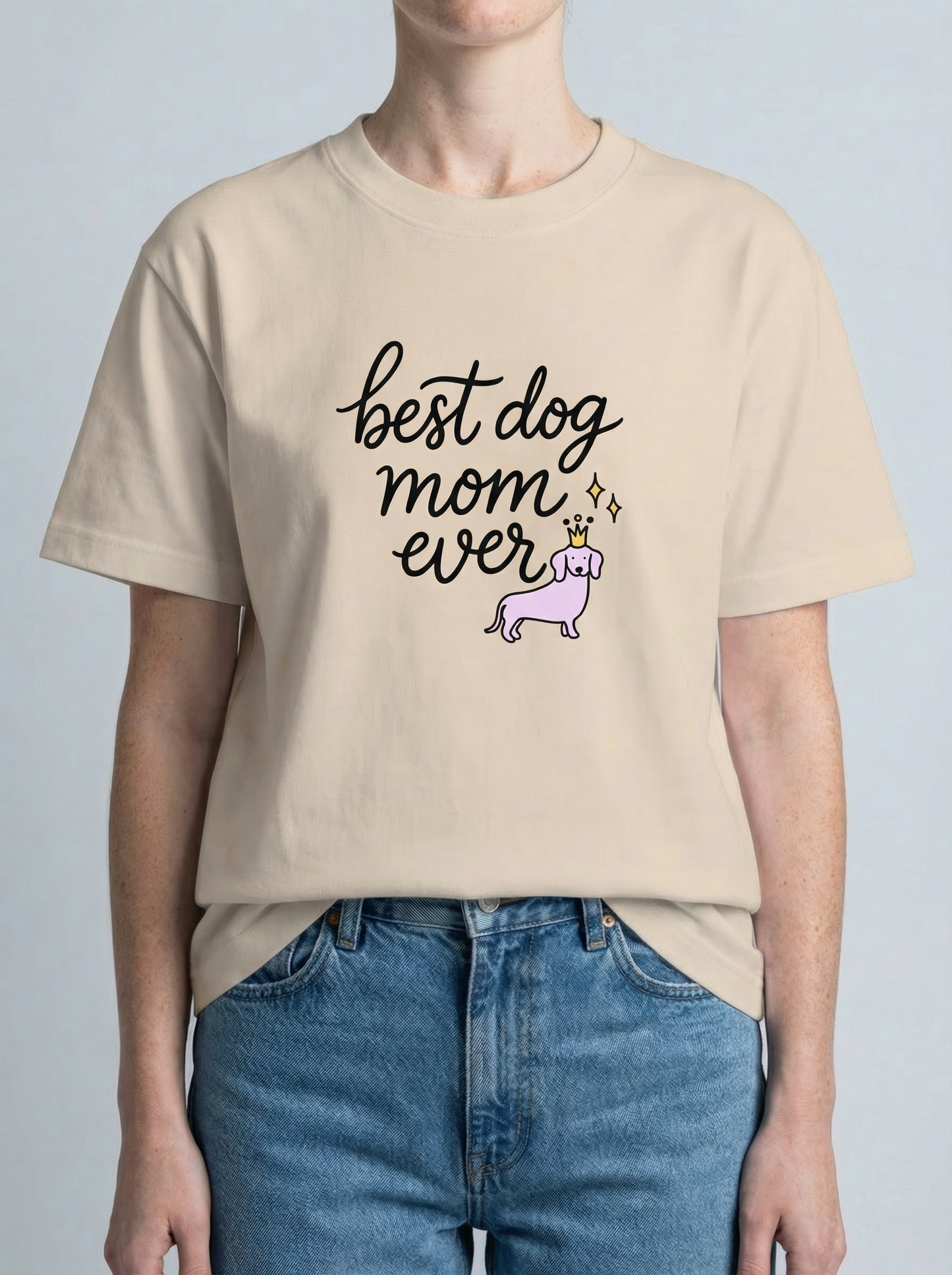 Crowned Pup Tee — Dog Mom