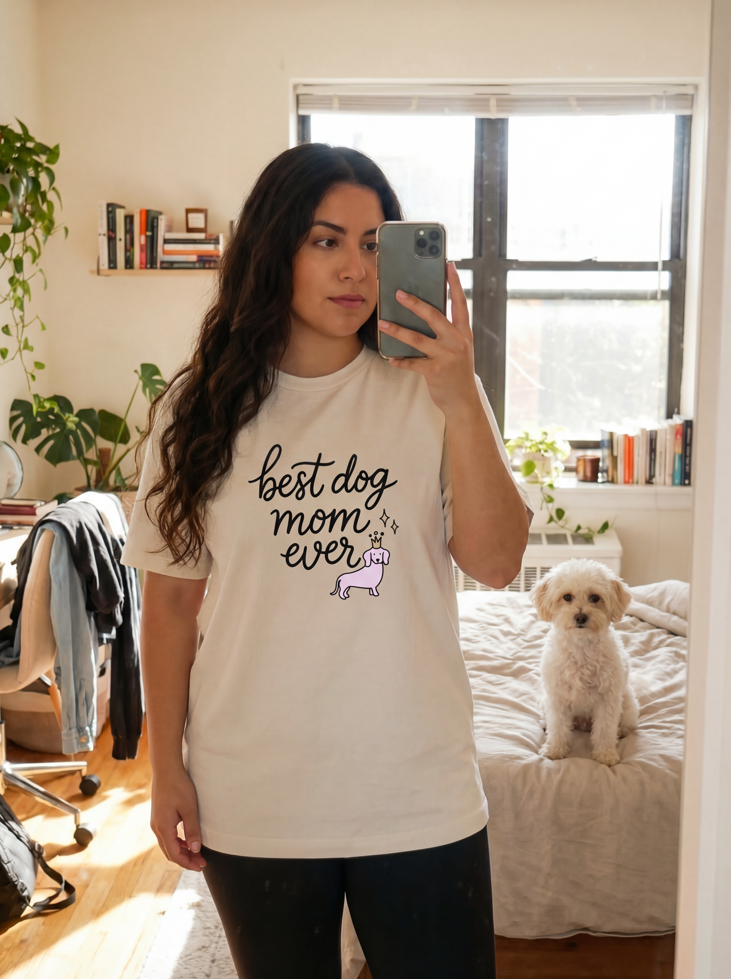 Crowned Pup Tee — Dog Mom