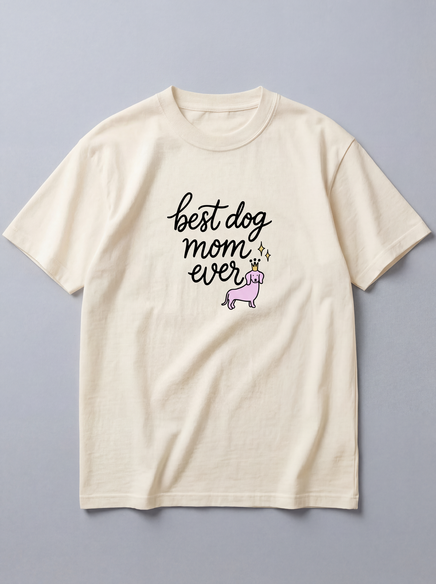 Crowned Pup Tee — Dog Mom