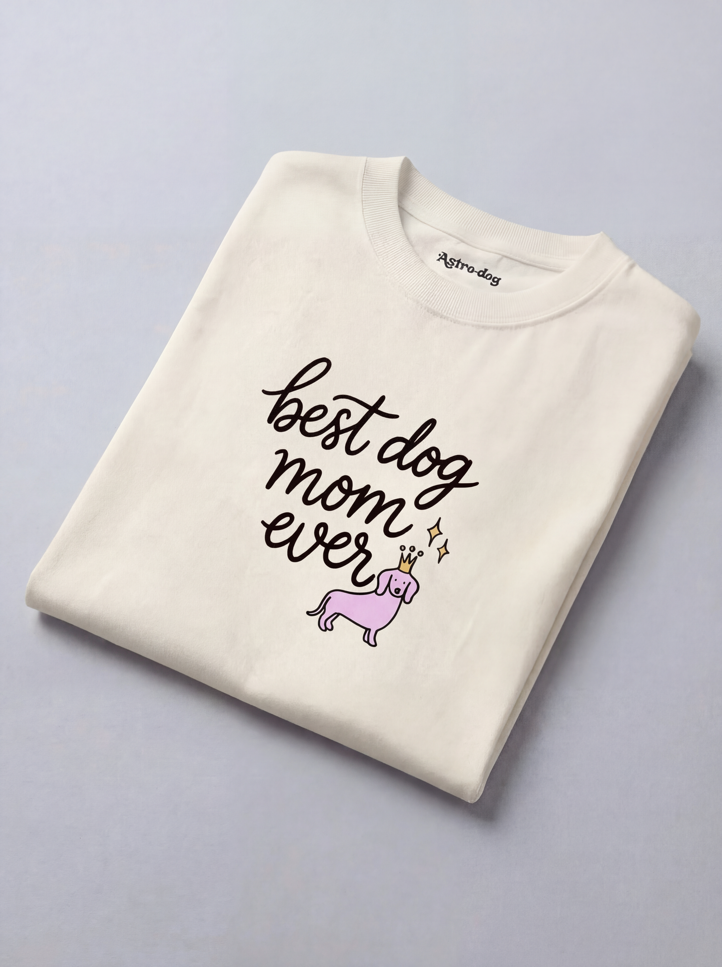 Crowned Pup Tee — Dog Mom