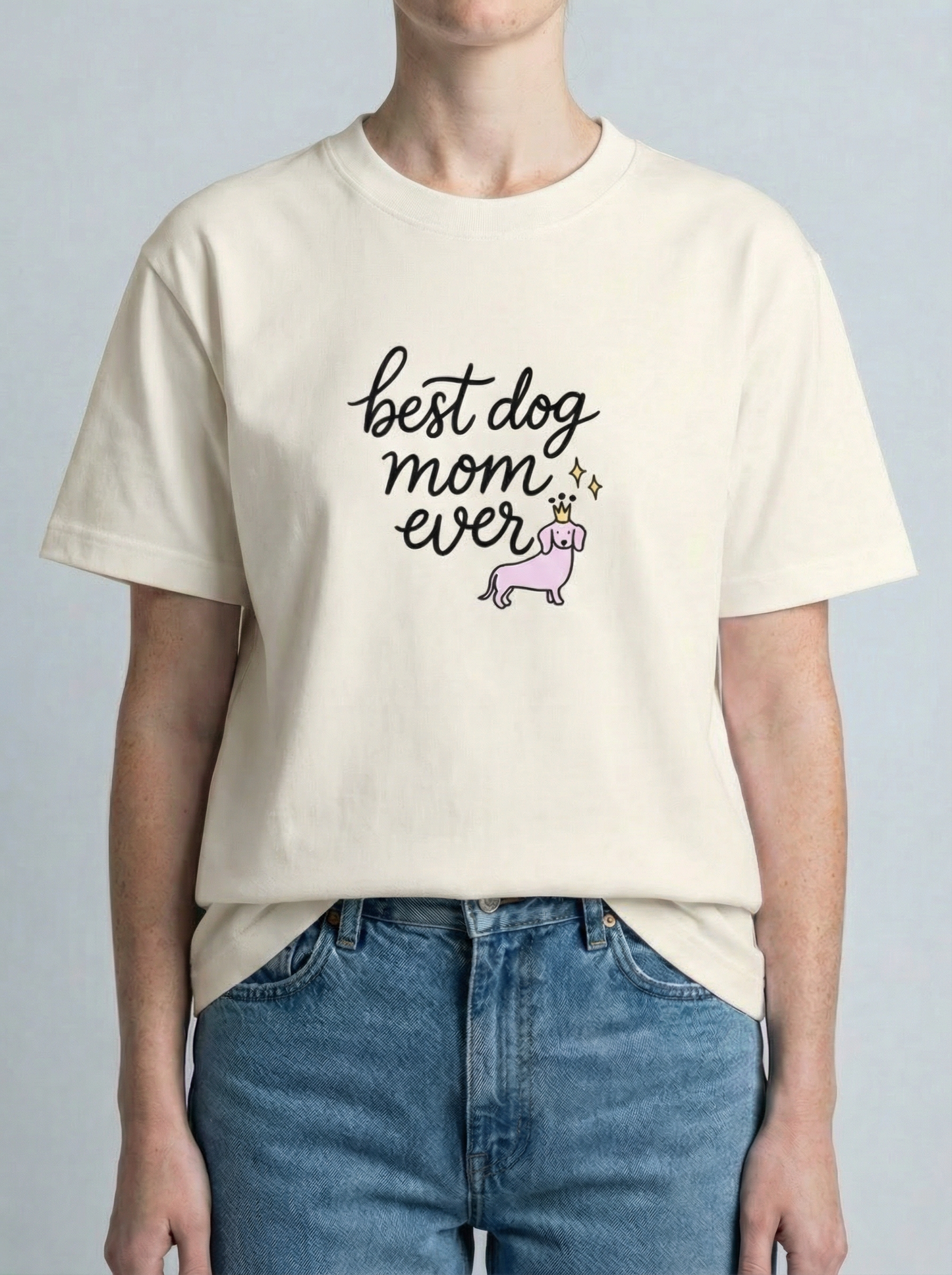 Crowned Pup Tee — Dog Mom