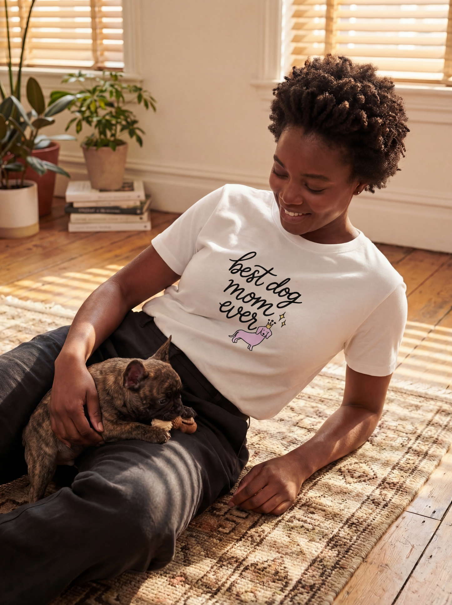 Crowned Pup Tee — Dog Mom