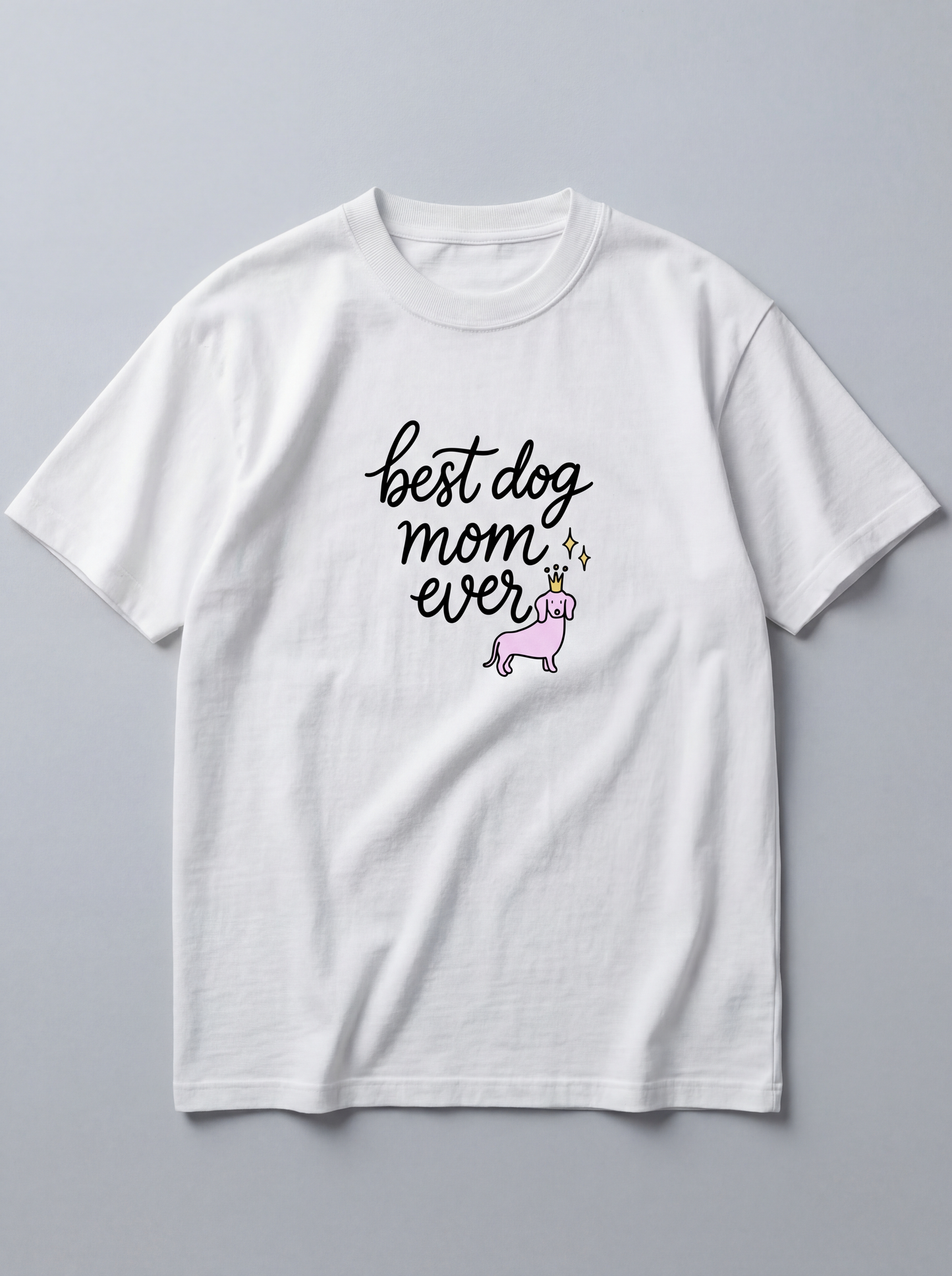 Crowned Pup Tee — Dog Mom