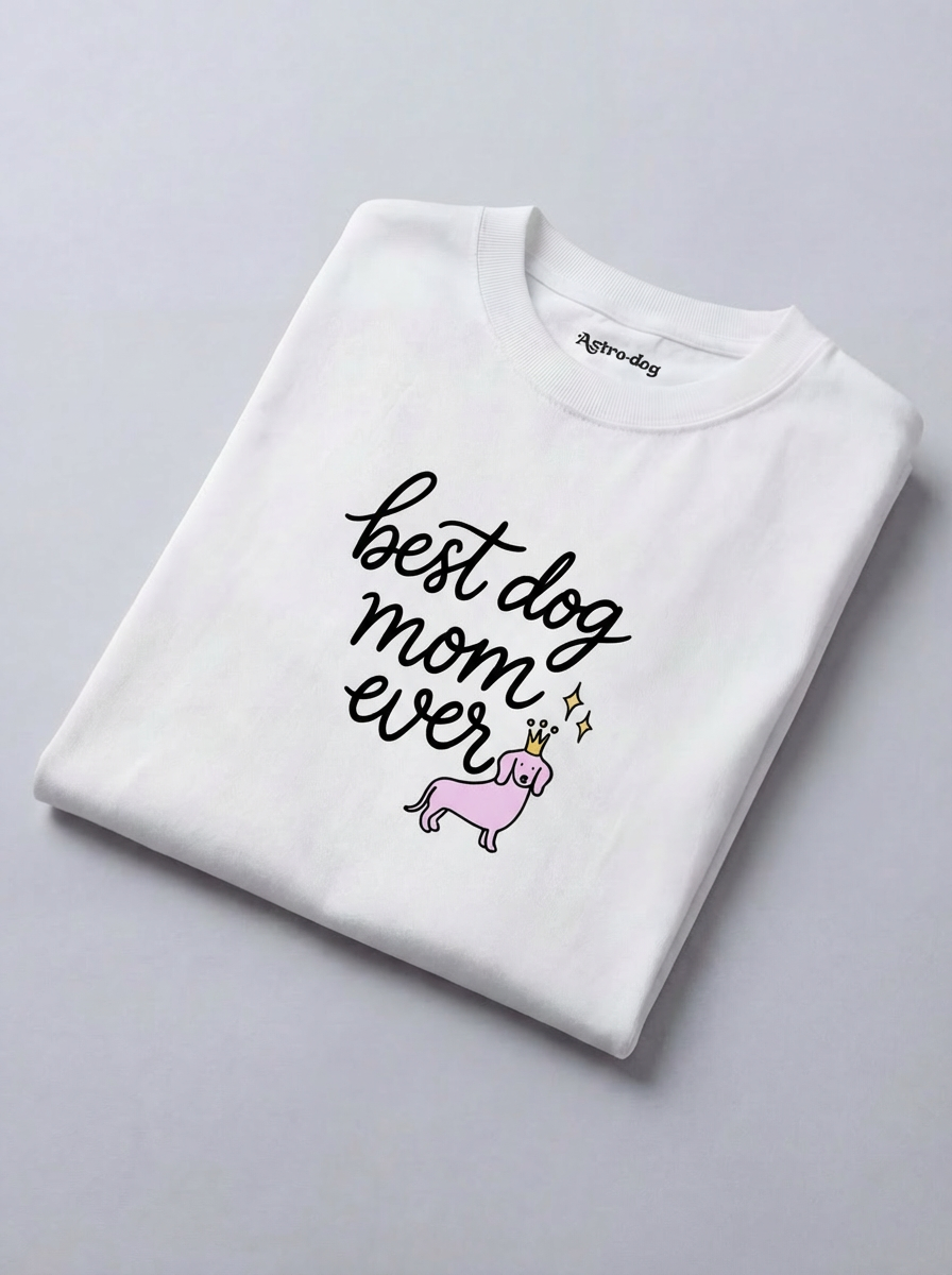 Crowned Pup Tee — Dog Mom