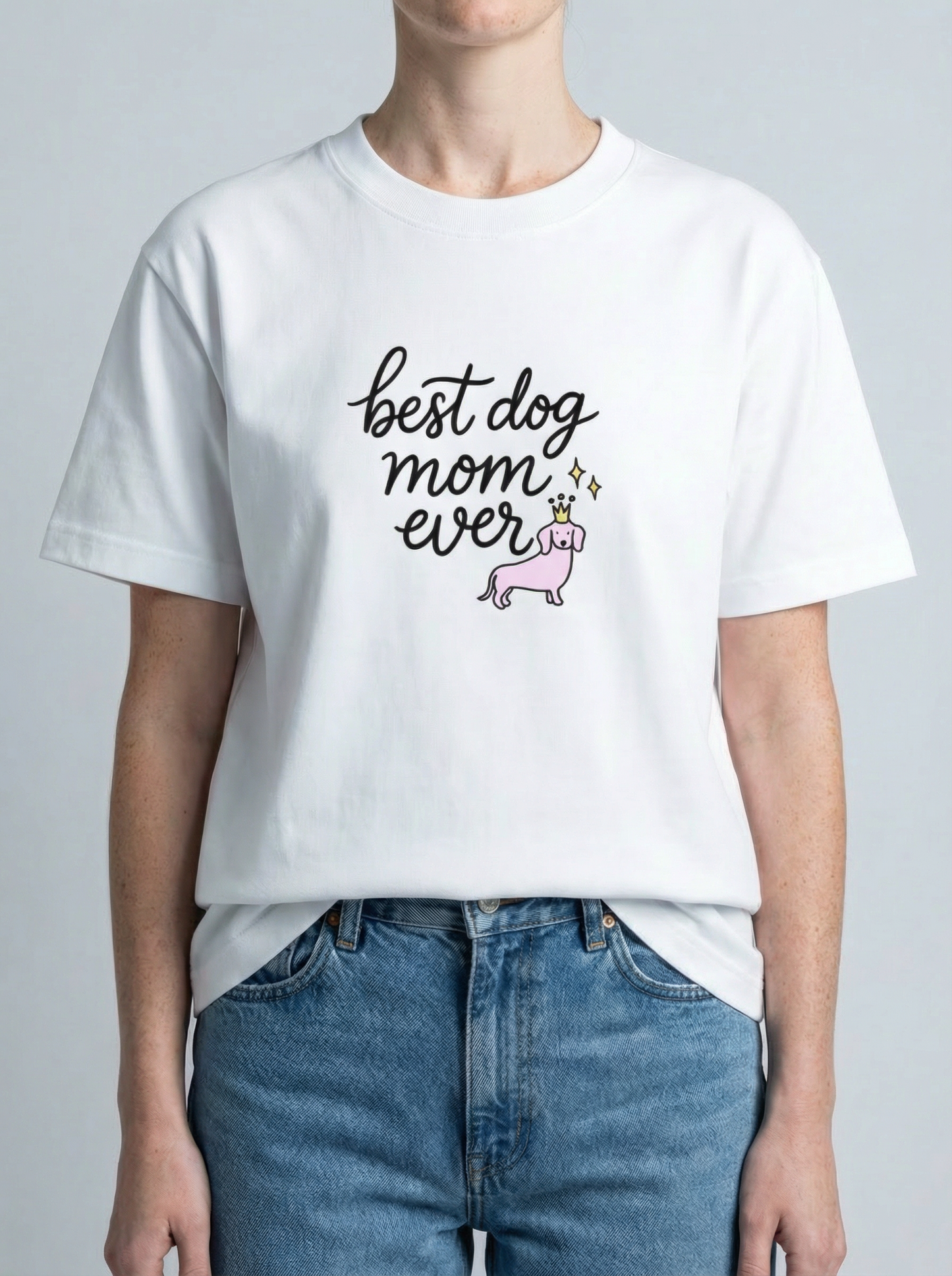 Crowned Pup Tee — Dog Mom