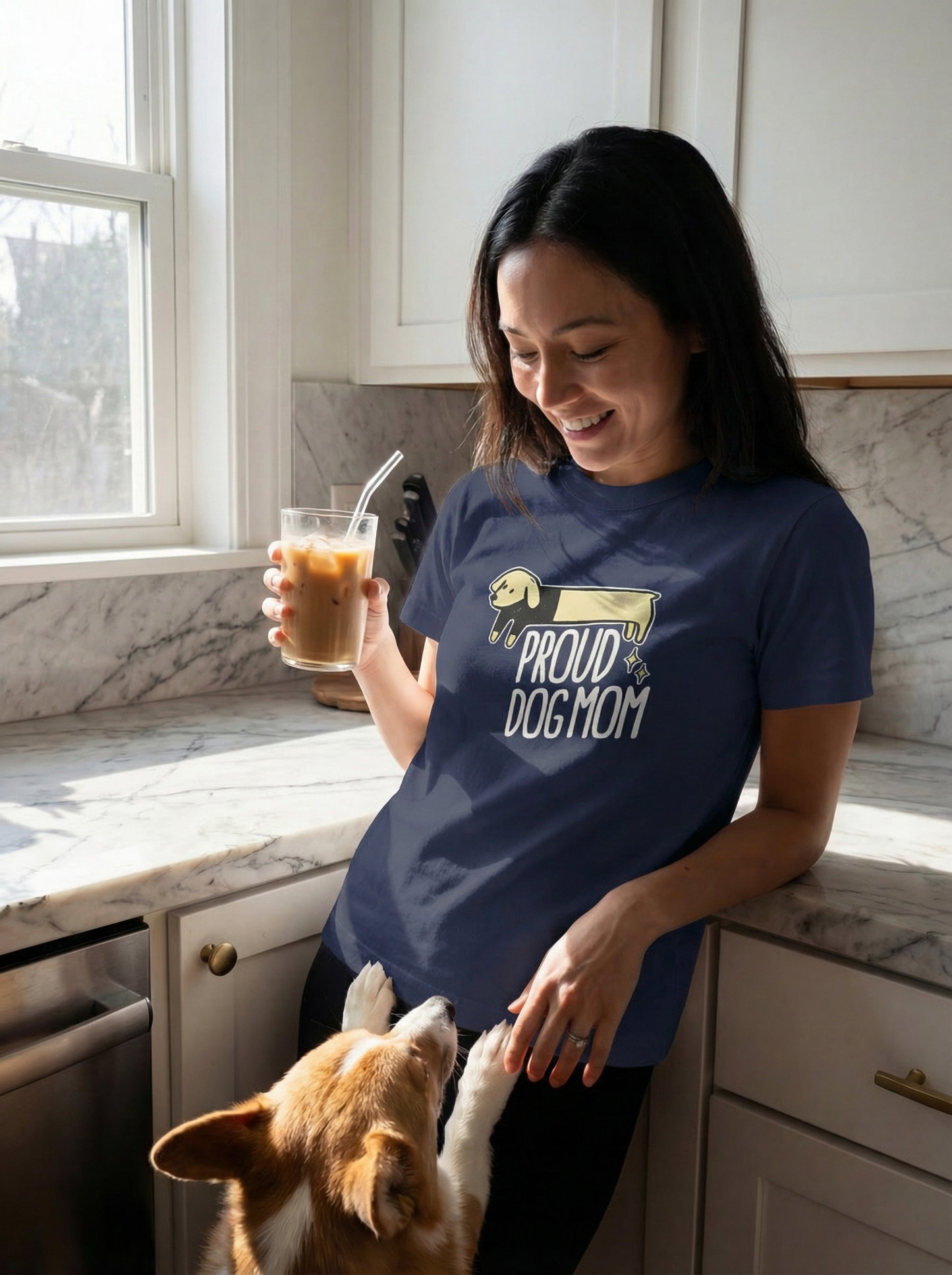 Long Dog Tee — Dog Mom